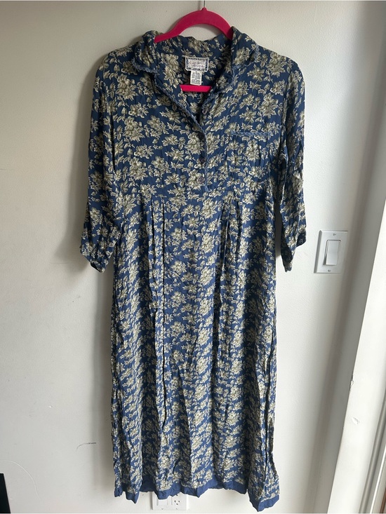 April Cornell Dresses & Skirts - April Cornell vintage blue/ cream dress. Size small. Great condition!